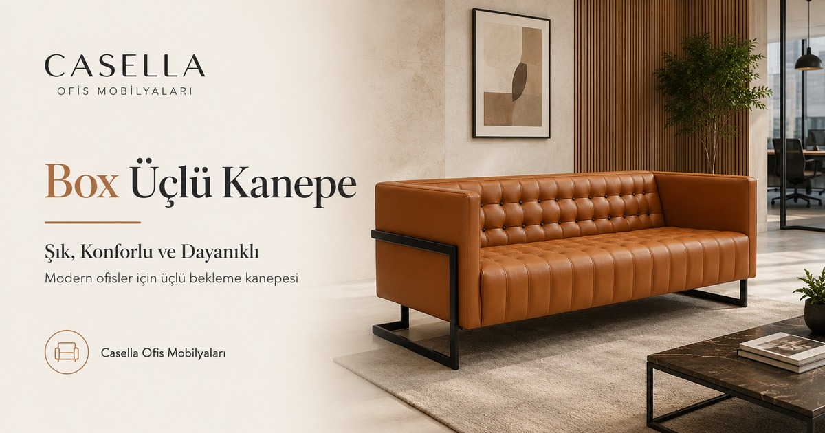 Box Üçlü Kanepe ile Şık ve Konforlu Bekleme Alanları