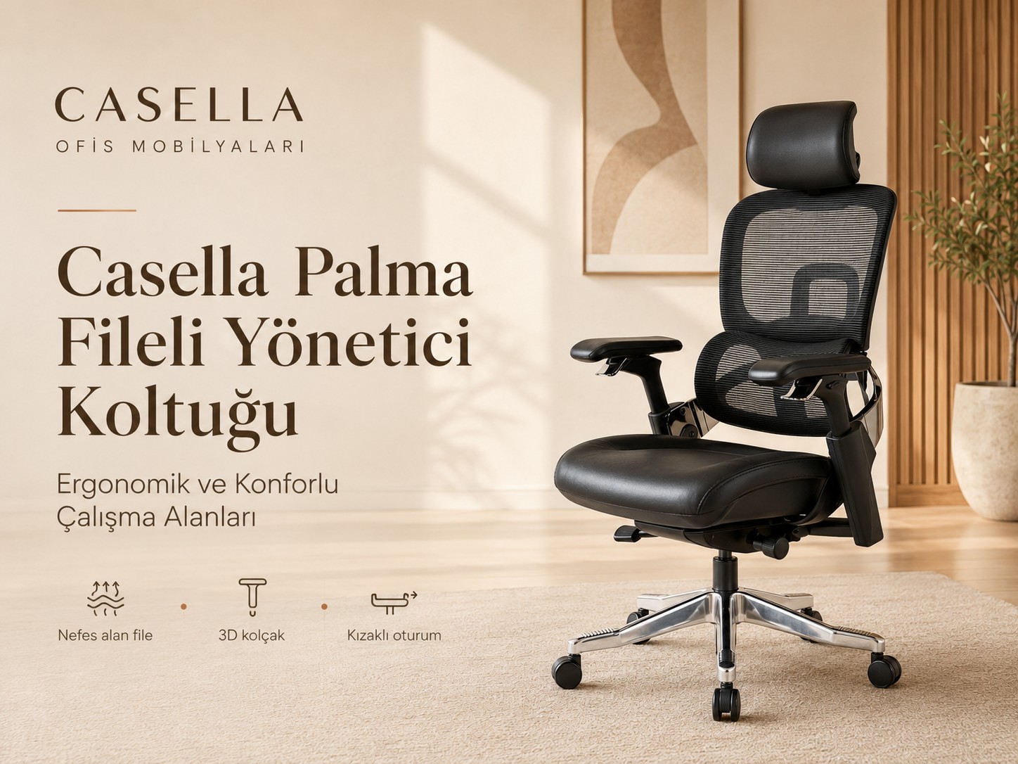 Casella Palma Fileli Yönetici Koltuğu ile Ergonomik ve Konforlu Ofisler
