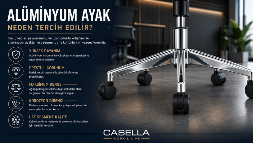 Ofis Koltuklarında Alüminyum Ayak Neden Tercih Edilir?
