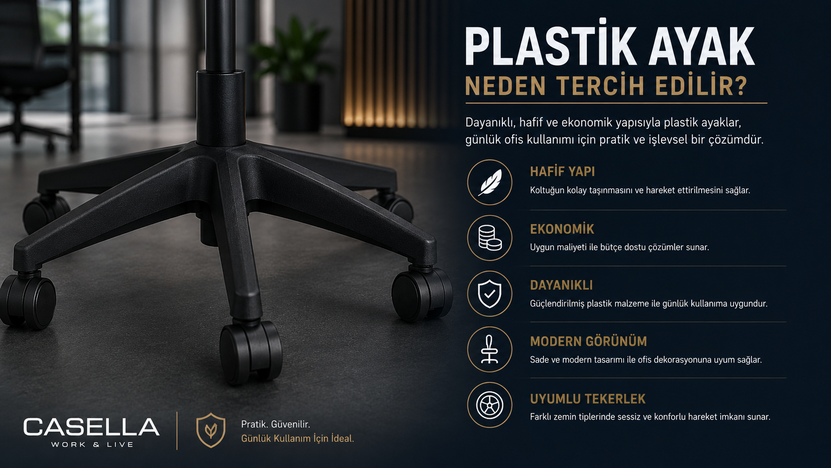 Ofis Koltuklarında Plastik Ayak Neden Tercih Edilir?