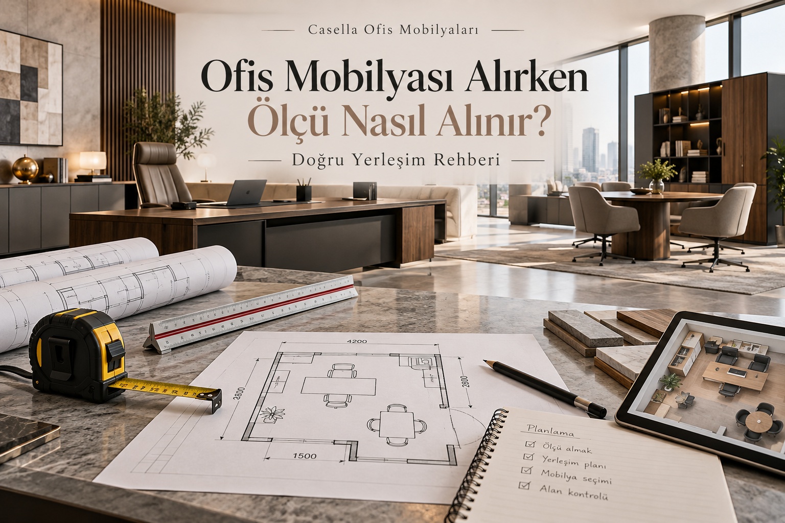 Ofis Mobilyası Alırken Ölçü Nasıl Alınır? Doğru Yerleşim Rehberi