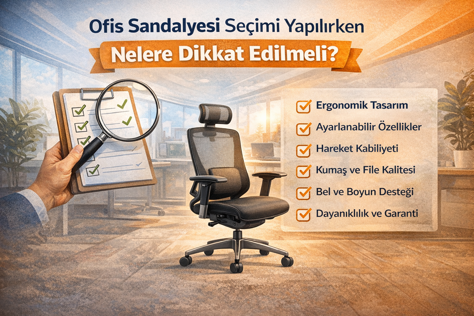 Ofis Sandalyesi Seçimi Yapılırken Nelere Dikkat Edilmeli?
