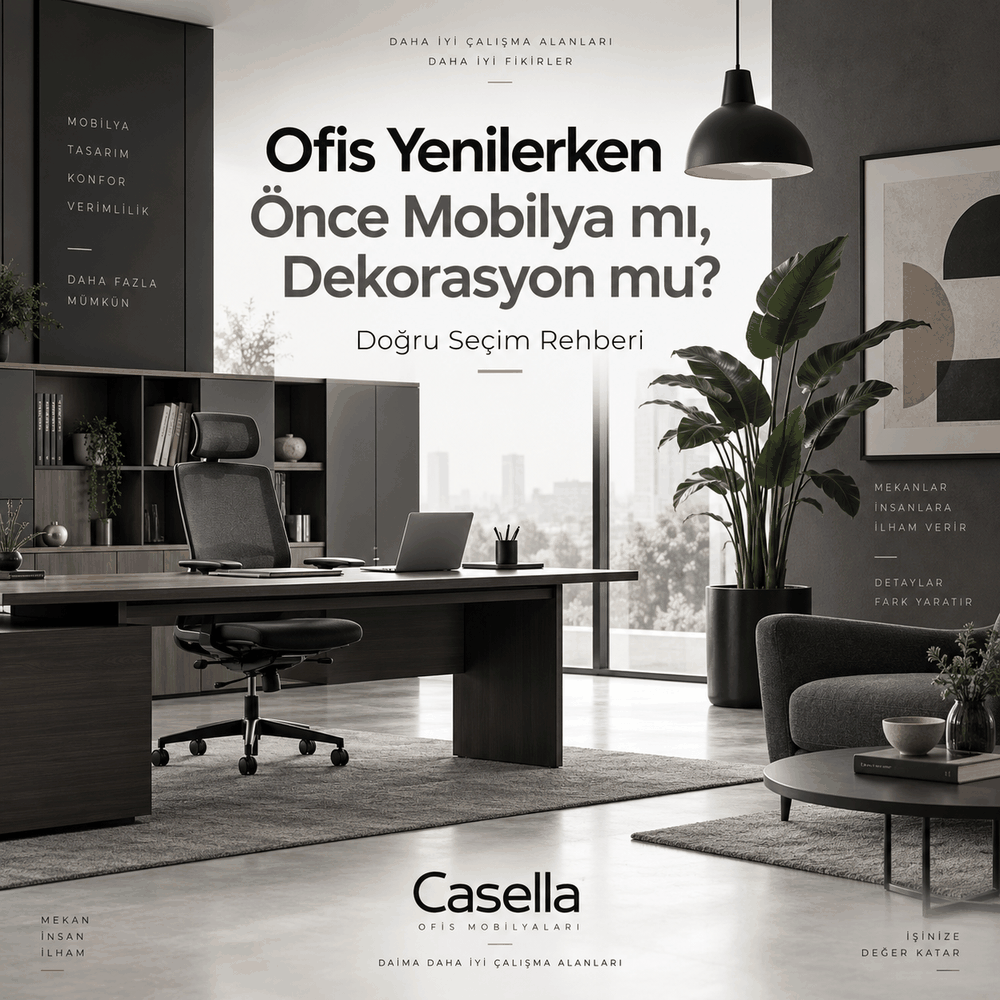 Ofis Yenilerken Önce Mobilya mı, Dekorasyon mu? Doğru Seçim Rehberi
