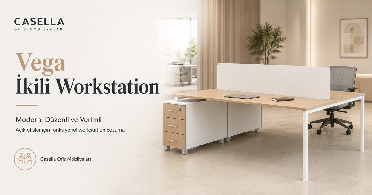 Vega İkili Workstation ile Modern ve Verimli Ofis Alanları